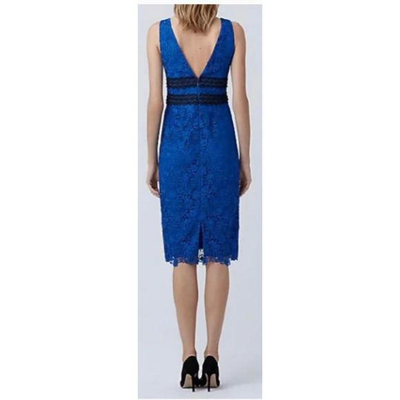 Diane Von Furstenberg Viera Blue Lace Dress Retail $498 10 - Picture 3 of 9